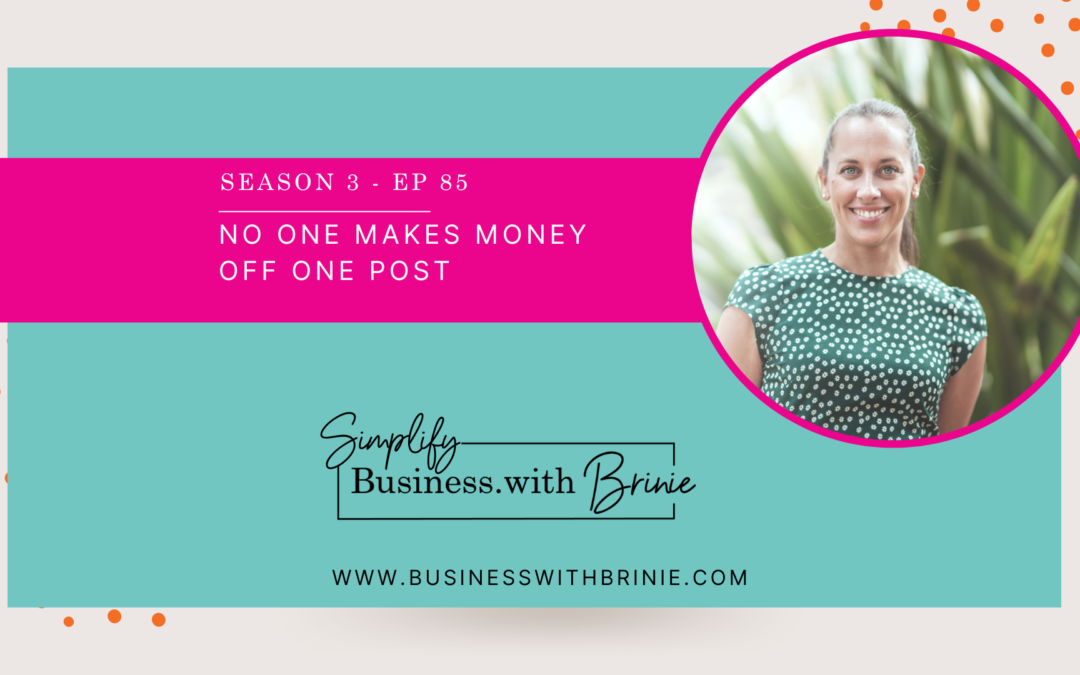 You don’t makes sales off 1 post